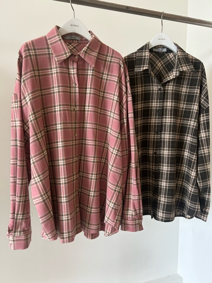 Buckle - Korean Women Fashion - #womensfashion - Bay Check Shirt