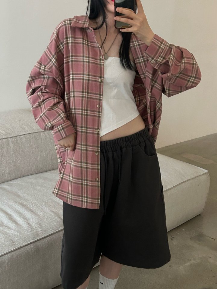 Buckle - Korean Women Fashion - #womensfashion - Bay Check Shirt