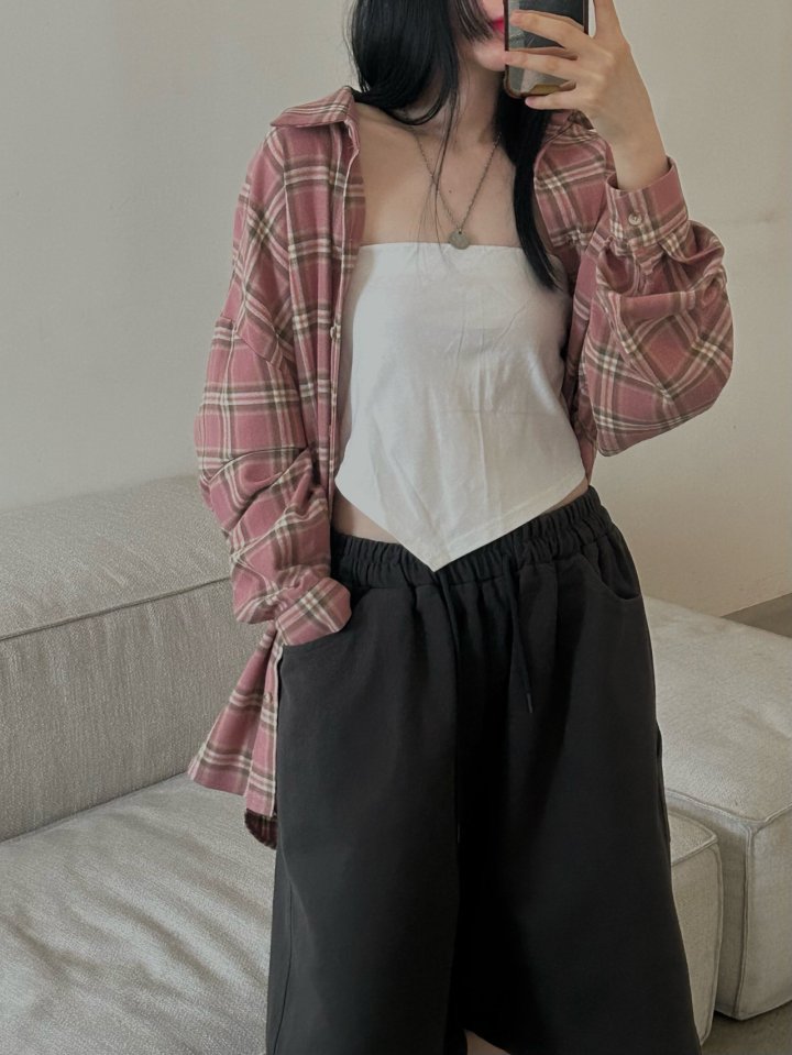 Buckle - Korean Women Fashion - #womensfashion - Bay Check Shirt - 5