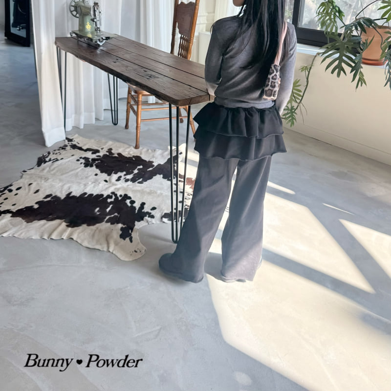 Bunny Powder - Korean Children Fashion - #Kfashion4kids - Raw Edge Ruffle Skirt Pants - 7