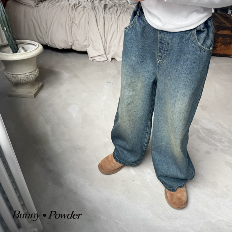 Bunny Powder - Korean Children Fashion - #childrensboutique - Balloon Denim Pants - 11