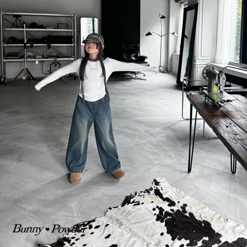 Bunny Powder - Korean Children Fashion - #designkidswear - Balloon Denim Pants - 12