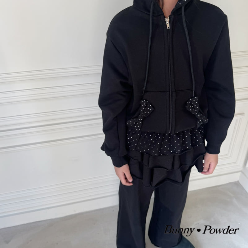 Bunny Powder - Korean Children Fashion - #fashionkids - Ribbon Hoodie Zip-up - 10