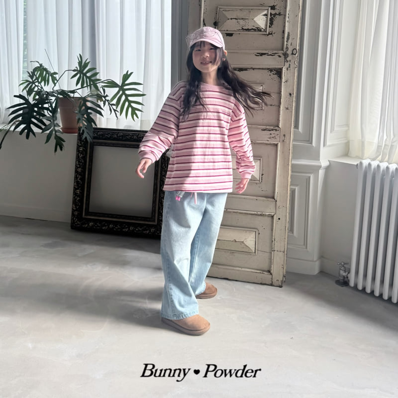 Bunny Powder - Korean Children Fashion - #kidsshorts - Alpha Denim Pants - 4