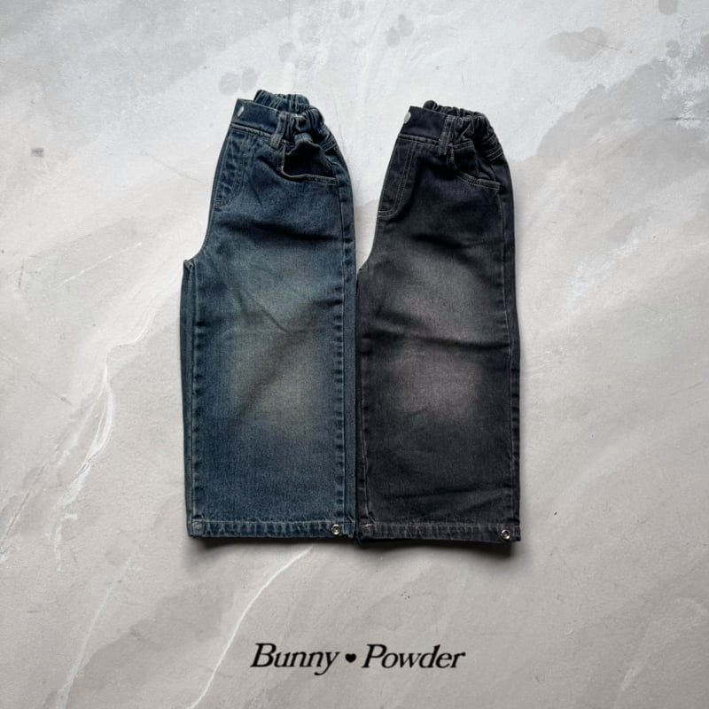 Bunny Powder - Korean Children Fashion - #kidzfashiontrend - Balloon Denim Pants