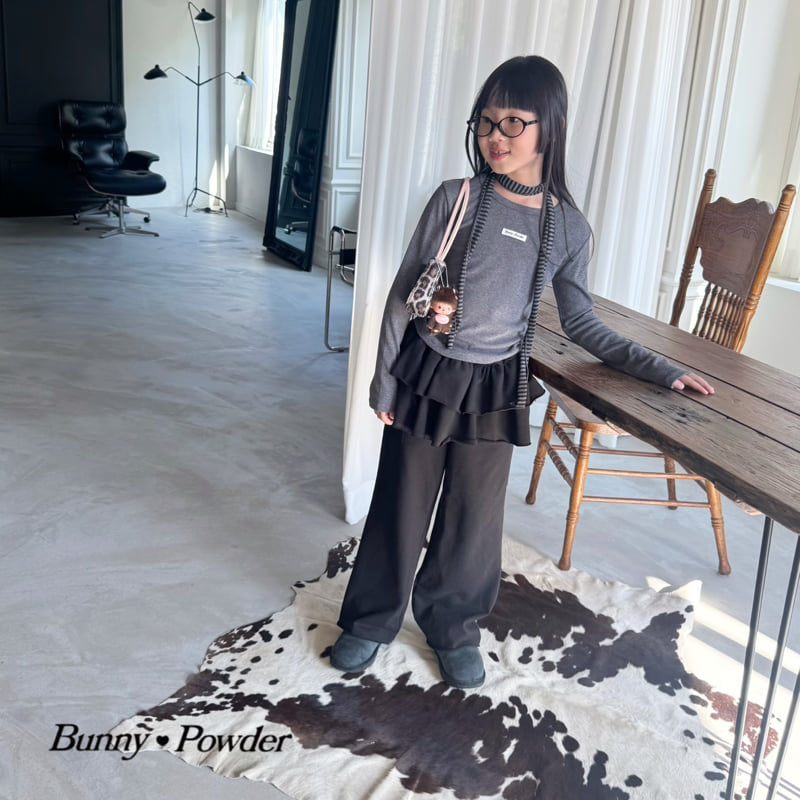 Bunny Powder - Korean Children Fashion - #kidzfashiontrend - Raw Edge Ruffle Skirt Pants - 6