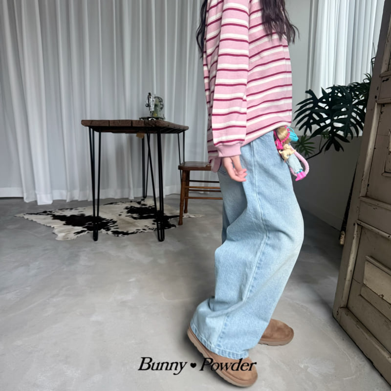 Bunny Powder - Korean Children Fashion - #kidzfashiontrend - Alpha Denim Pants - 5