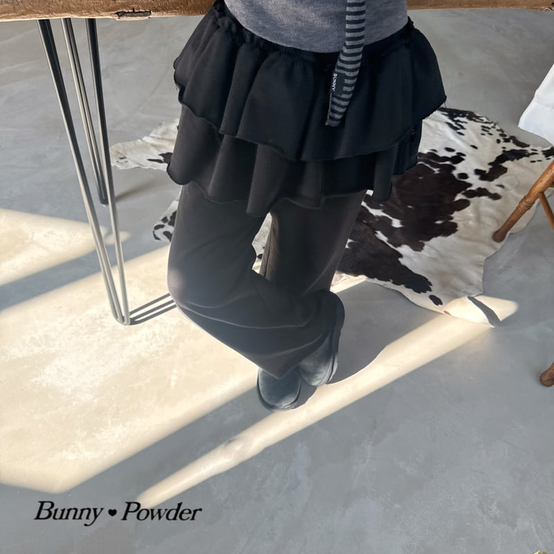 Bunny Powder - Korean Children Fashion - #littlefashionista - Raw Edge Ruffle Skirt Pants - 8