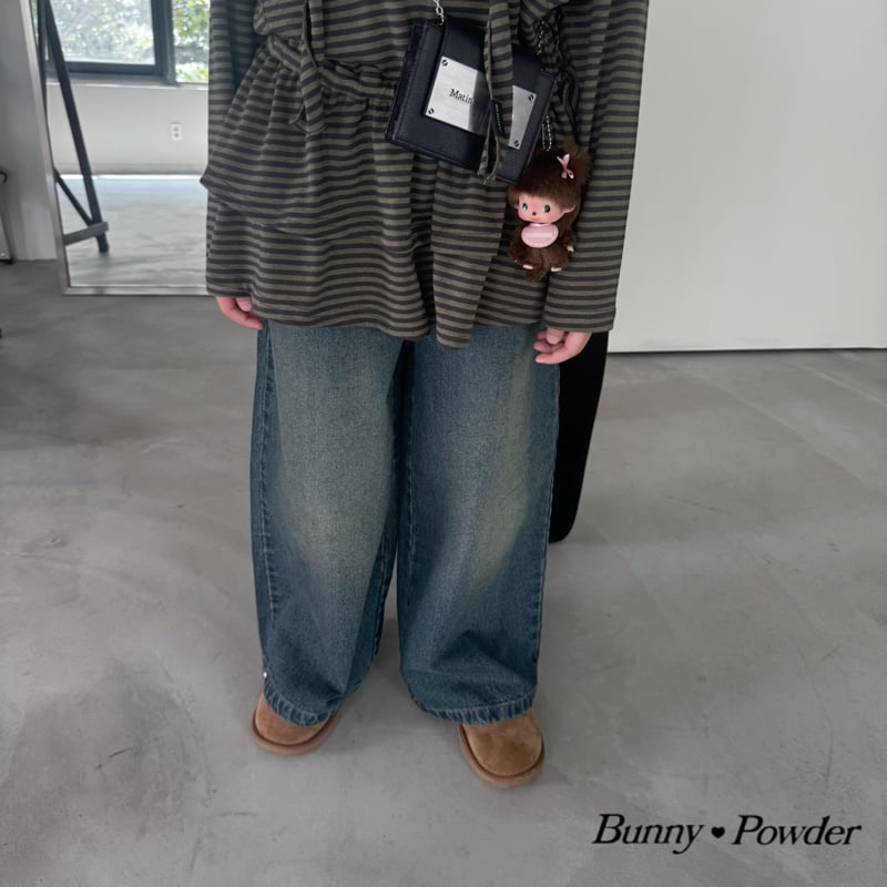 Bunny Powder - Korean Children Fashion - #littlefashionista - Balloon Denim Pants - 4