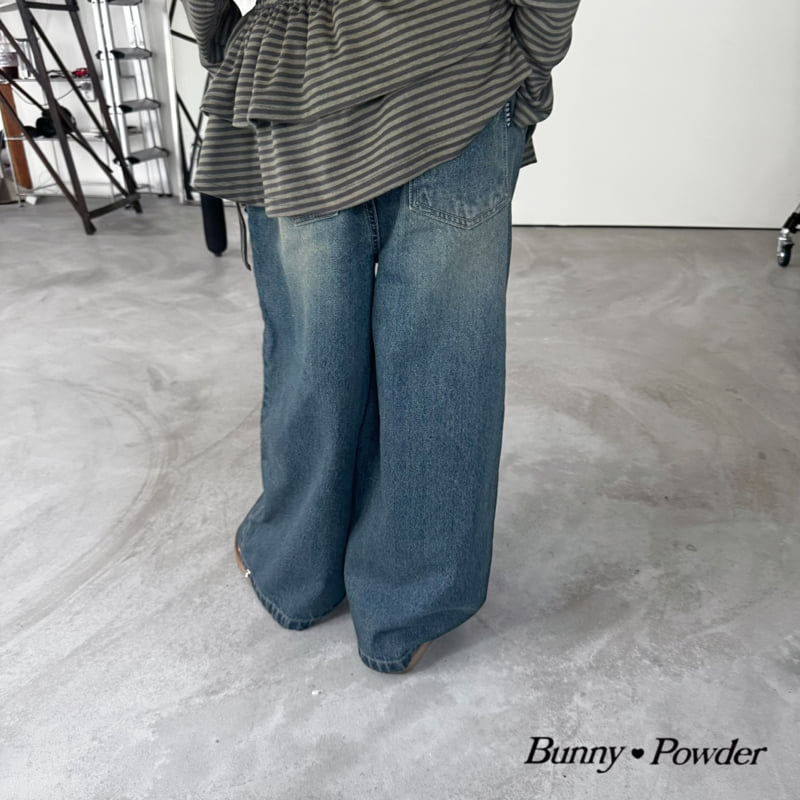 Bunny Powder - Korean Children Fashion - #minifashionista - Balloon Denim Pants - 5