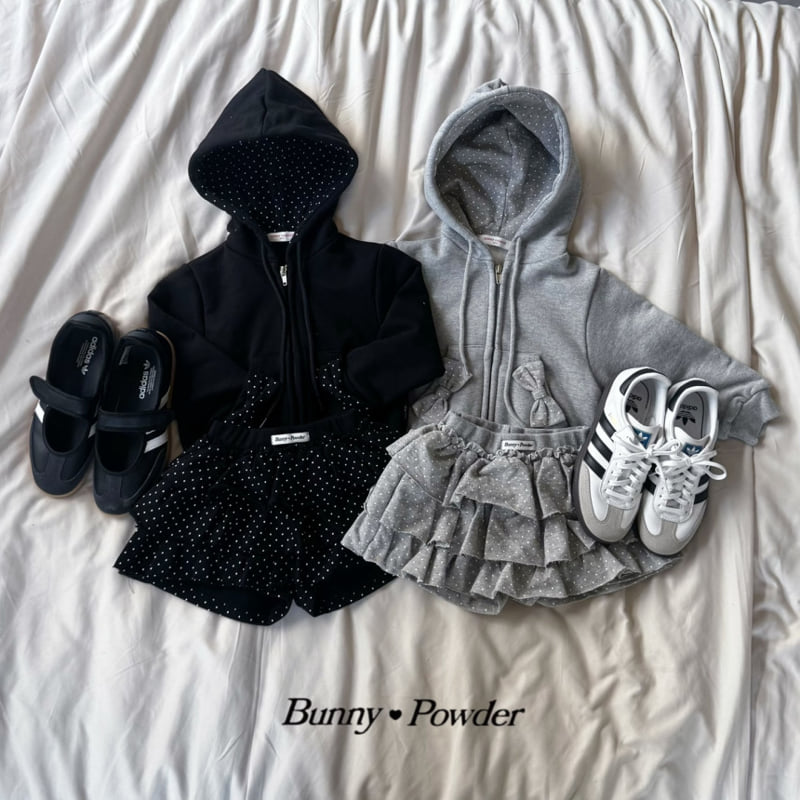 Bunny Powder - Korean Children Fashion - #minifashionista - Ribbon Hoodie Zip-up