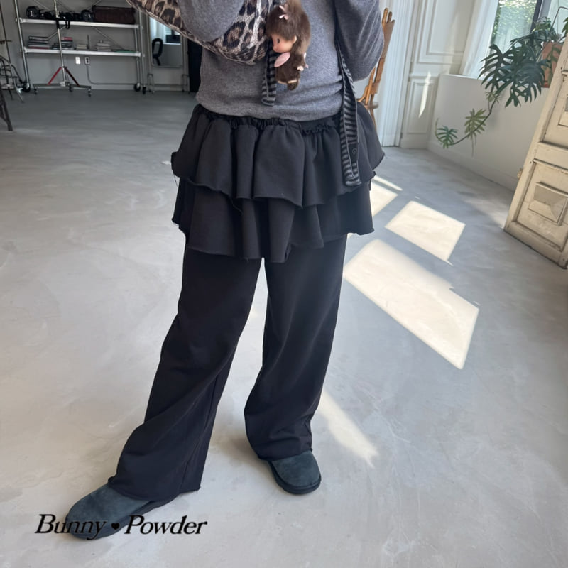 Bunny Powder - Korean Children Fashion - #minifashionista - Raw Edge Ruffle Skirt Pants - 10