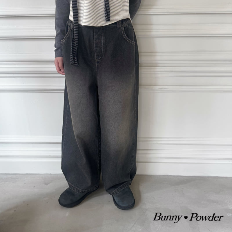 Bunny Powder - Korean Children Fashion - #stylishchildhood - Balloon Denim Pants - 9