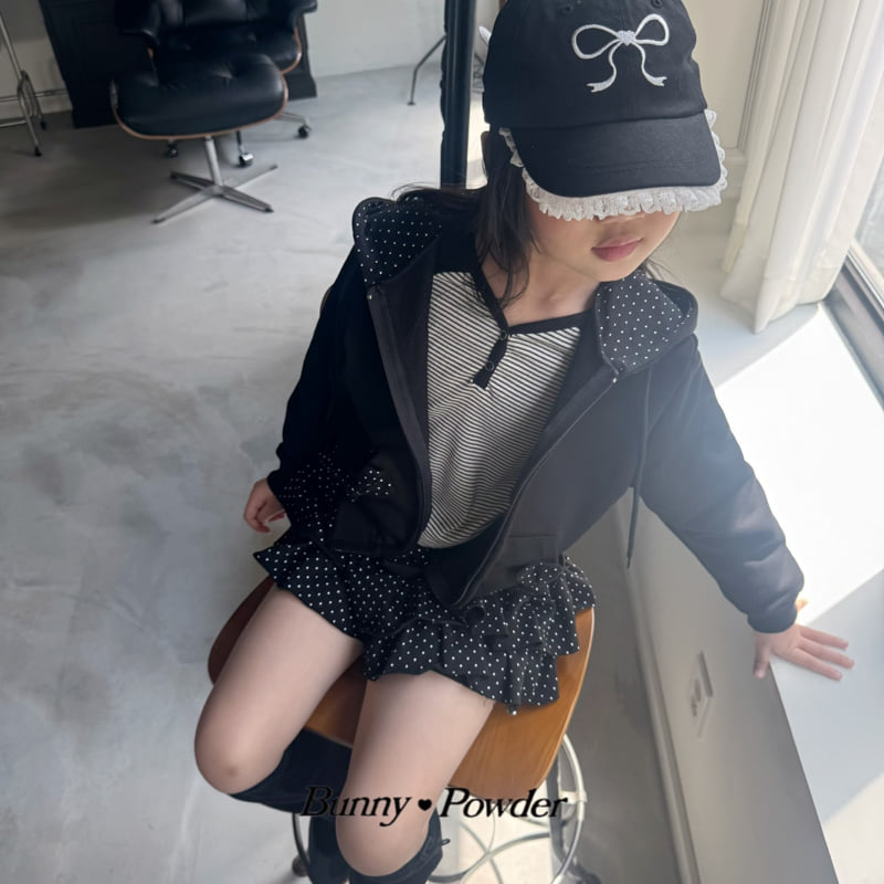Bunny Powder - Korean Children Fashion - #todddlerfashion - Ribbon Hoodie Zip-up - 3