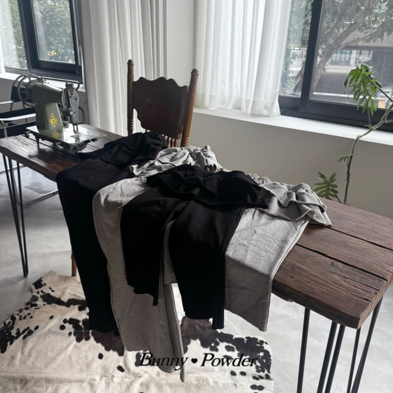 Bunny Powder - Korean Women Fashion - #shopsmall - Raw Edge Ruffle Skirt Pants Adult