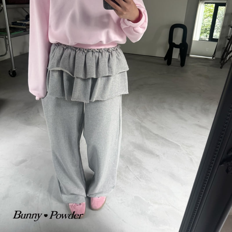 Bunny Powder - Korean Women Fashion - #womensfashion - Raw Edge Ruffle Skirt Pants Adult - 5