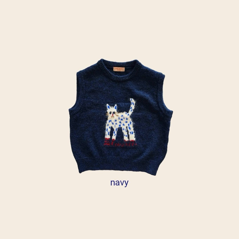Bymimi - Korean Children Fashion - #Kfashion4kids - Kitty Knit Vest
