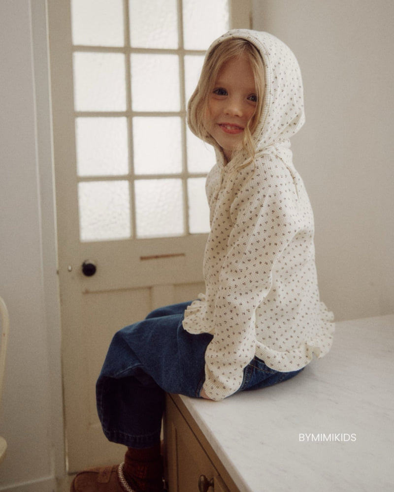 Bymimi - Korean Children Fashion - #fashionkids - Hooded Waffle Tee - 3