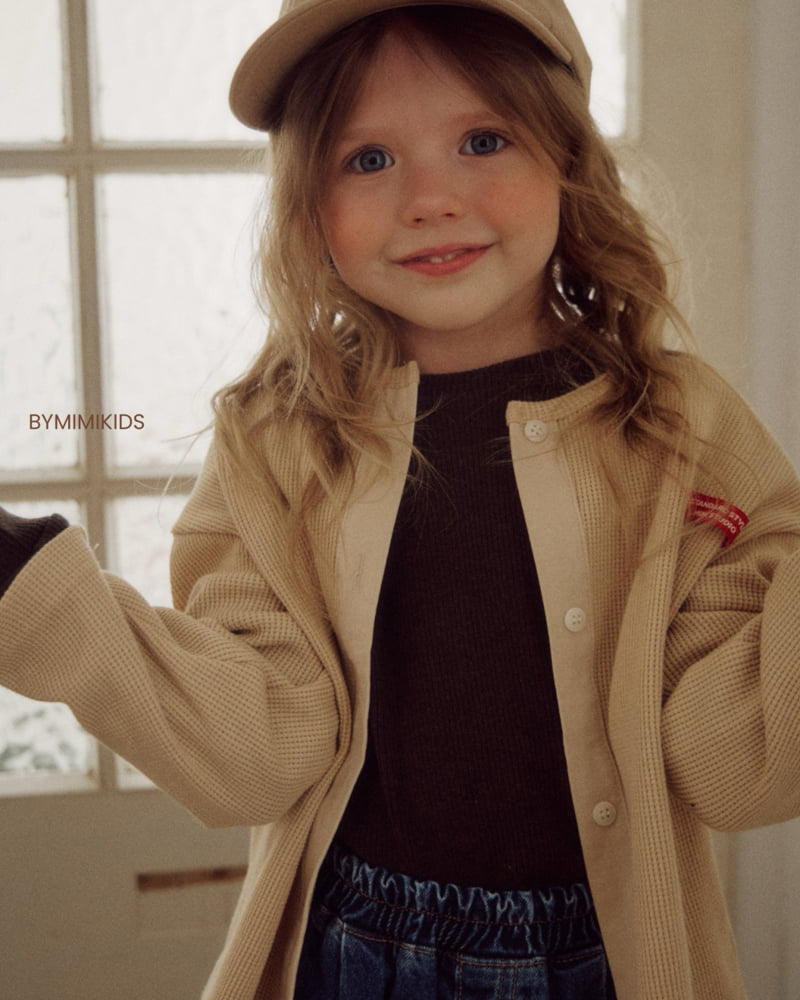 Bymimi - Korean Children Fashion - #kidsshorts - Uni Waffle Cardigan - 11