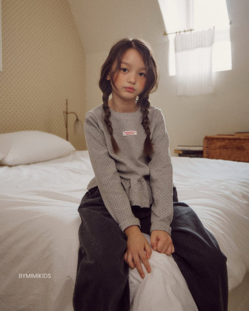Bymimi - Korean Children Fashion - #kidsshorts - Mini Polka Dot Tee - 5
