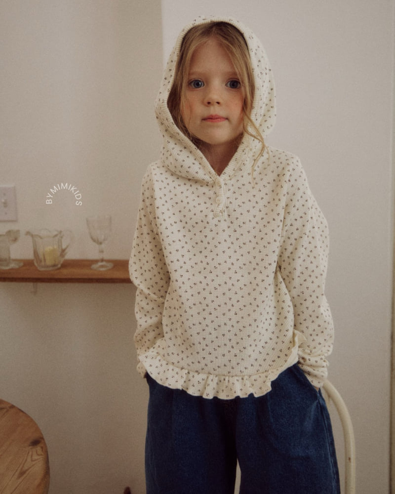 Bymimi - Korean Children Fashion - #fashionkids - Hooded Waffle Tee - 4