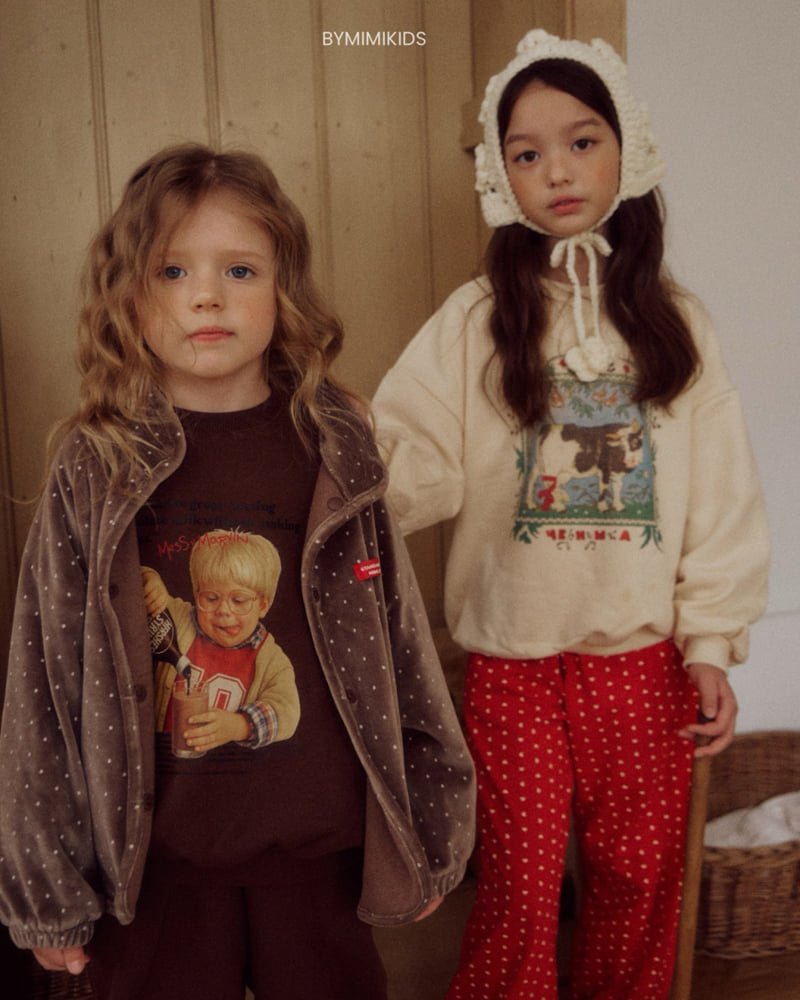 Bymimi - Korean Children Fashion - #kidzfashiontrend - Cow Sweatshirt - 5