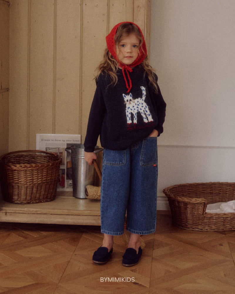 Bymimi - Korean Children Fashion - #prettylittlegirls - Tommy Denim Pants - 3