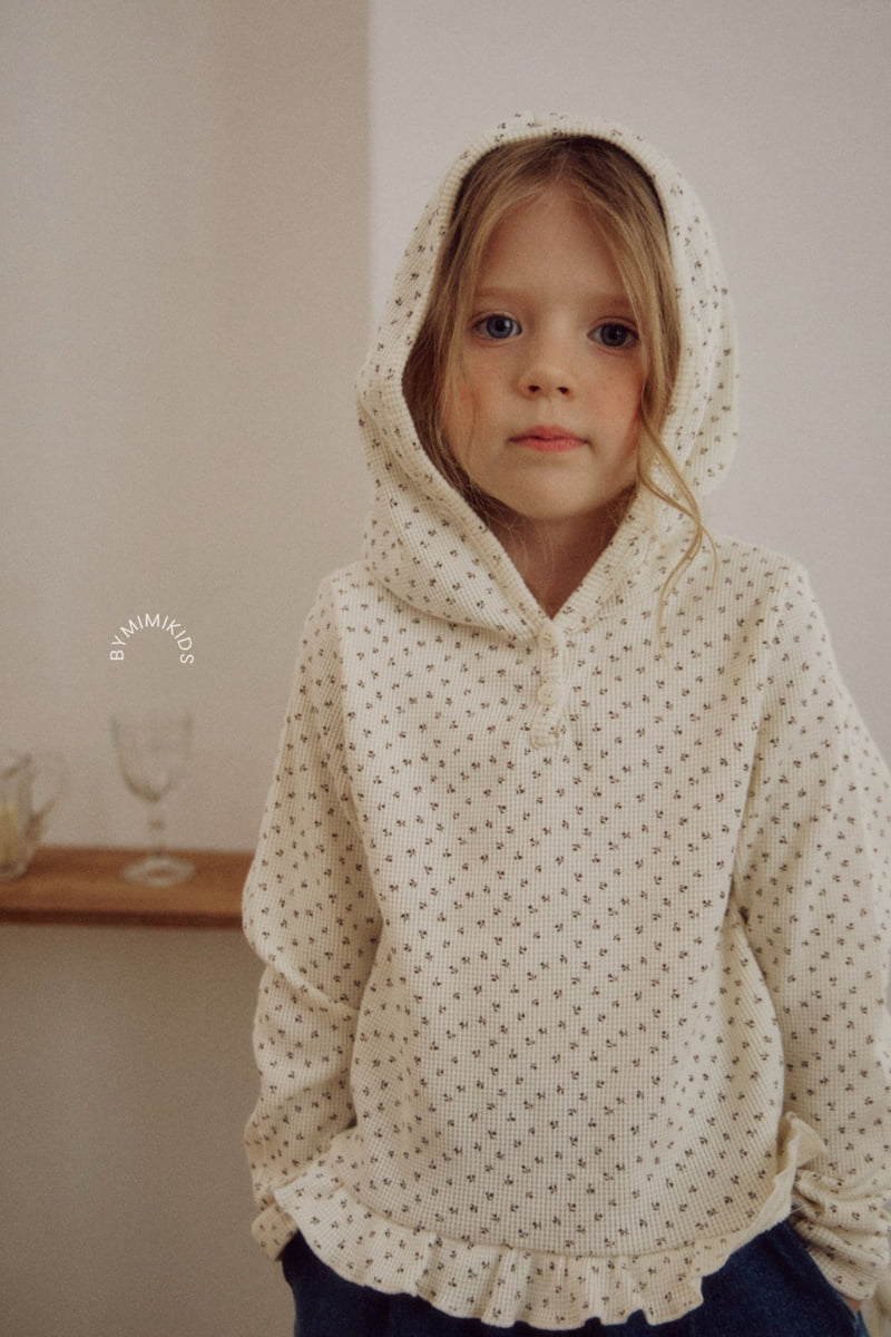Bymimi - Korean Children Fashion - #prettylittlegirls - Hooded Waffle Tee - 11