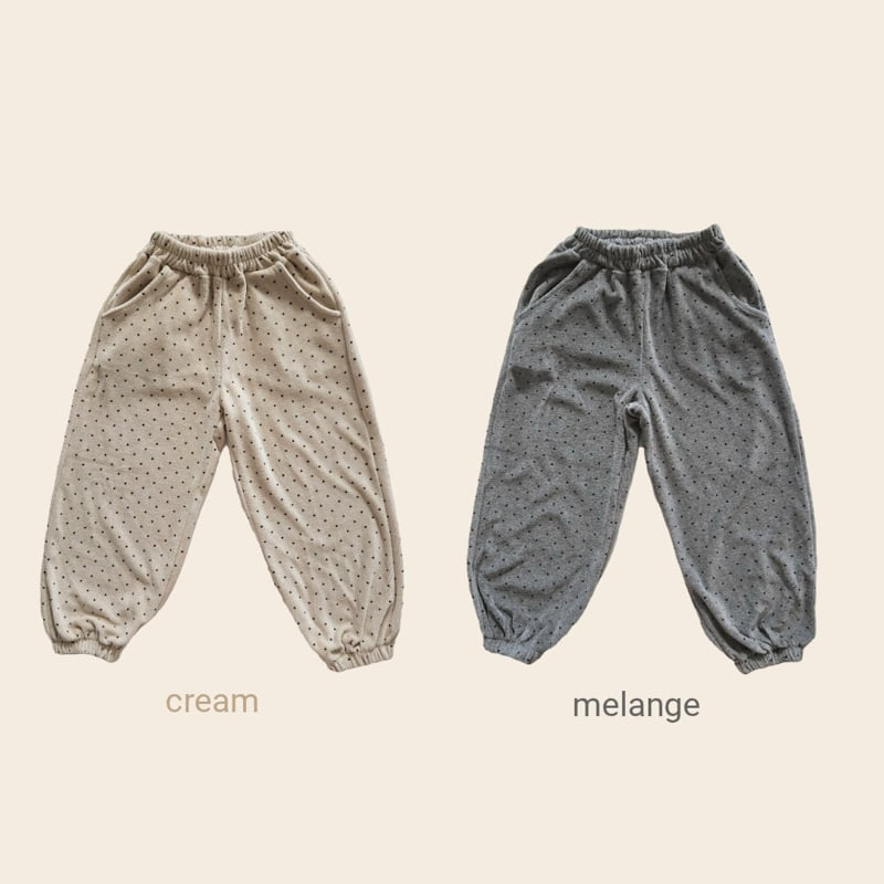 Bymimi - Korean Children Fashion - #stylishchildhood - Dot Jogger Pants