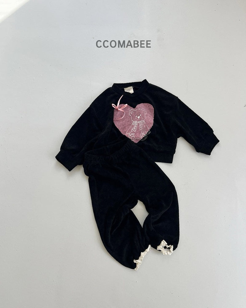 Ccomabee - Korean Children Fashion - #childrensboutique - Terry Heart Set