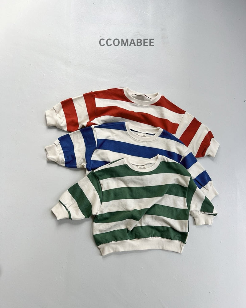 Ccomabee - Korean Children Fashion - #minifashionista - Striped Sweatshirt