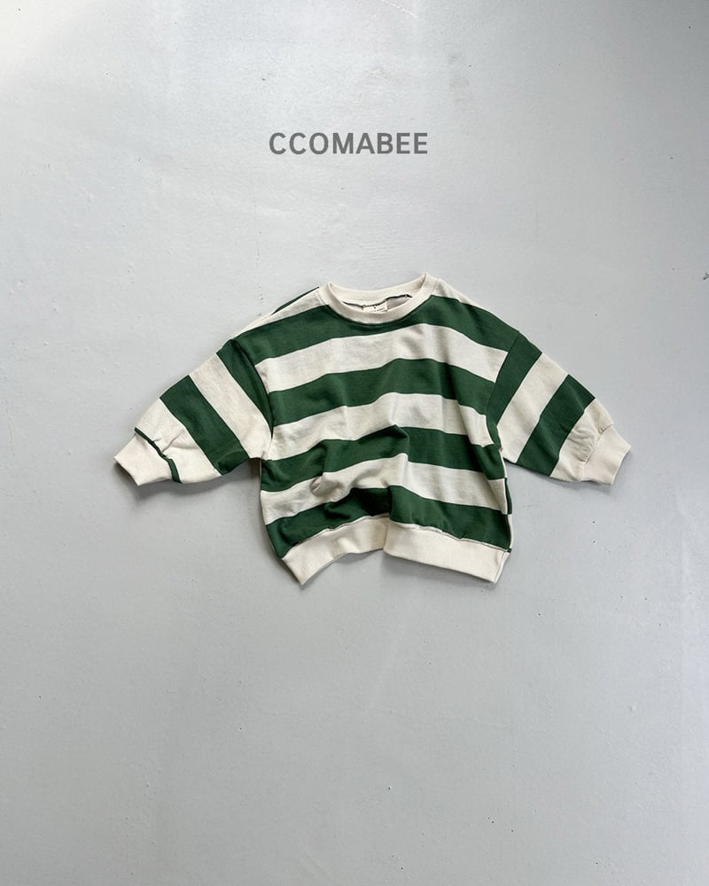 Ccomabee - Korean Children Fashion - #prettylittlegirls - Striped Sweatshirt - 2