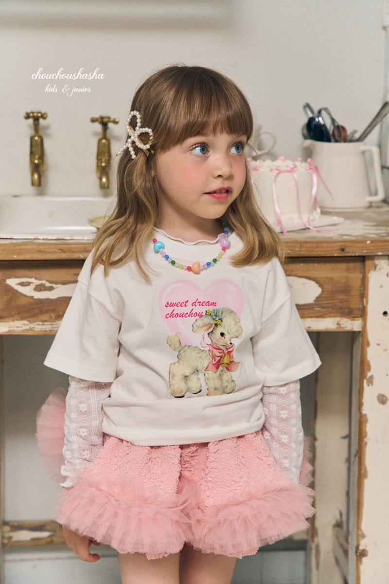 Chouchou Shasha - Korean Children Fashion - #childofig - Sheep Love Short Sleeve Tee - 12