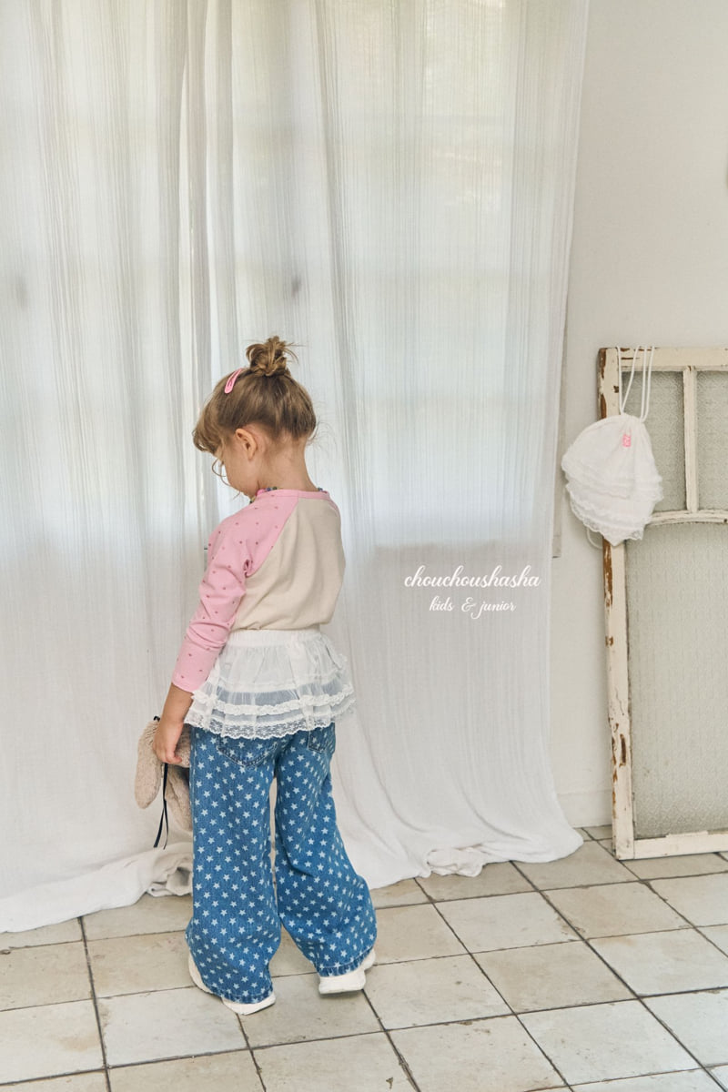 Chouchou Shasha - Korean Children Fashion - #childofig - Star Denim Pants - 5