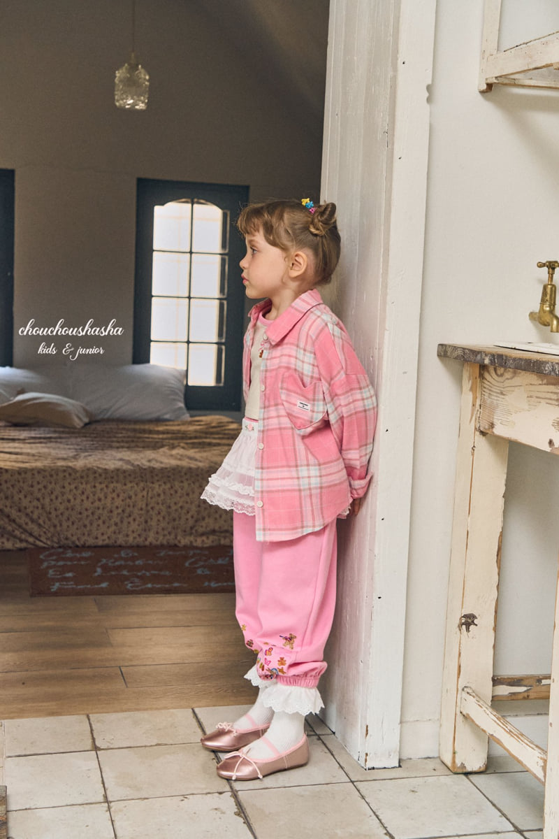 Chouchou Shasha - Korean Children Fashion - #childofig - Heart Check Shirt - 5