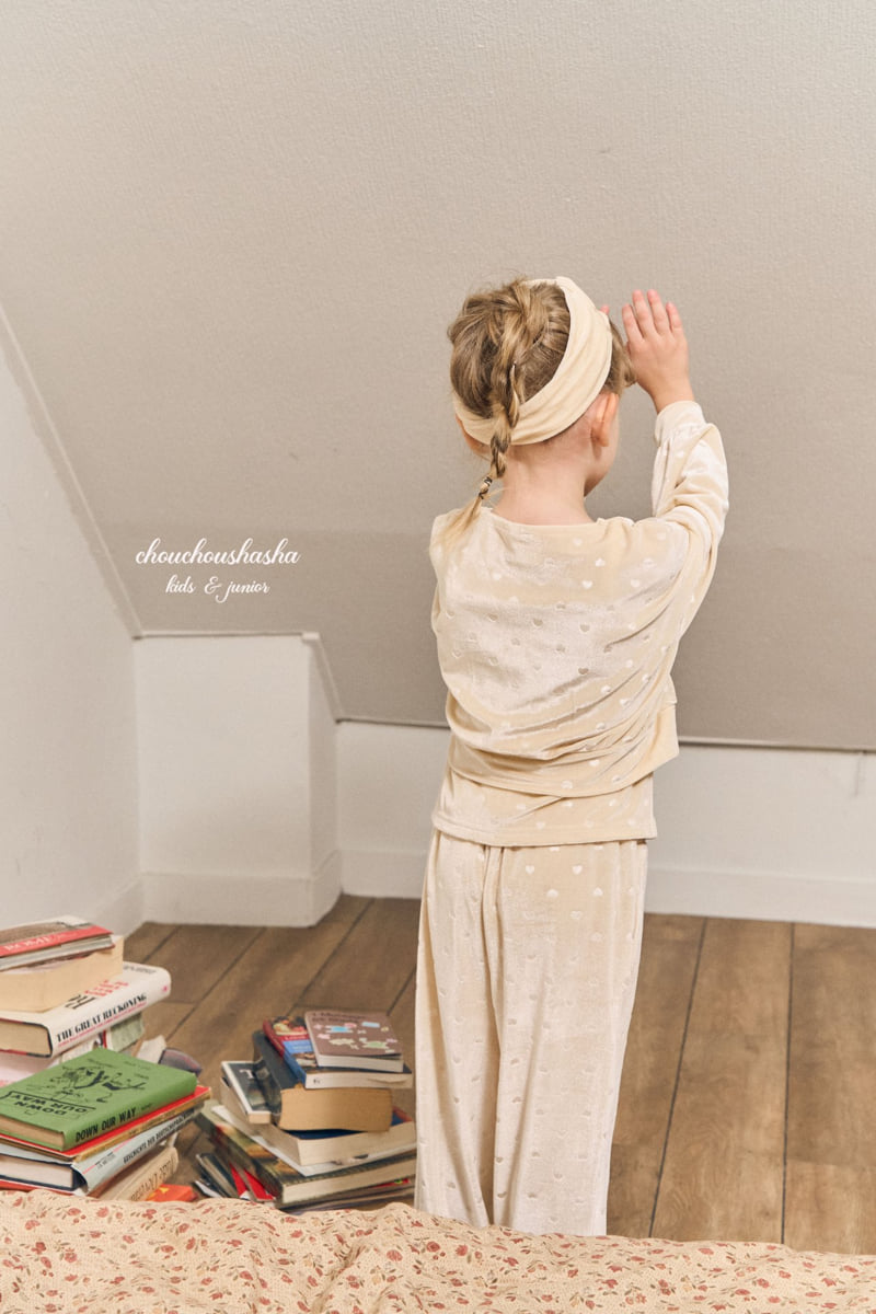 Chouchou Shasha - Korean Children Fashion - #childofig - Heart Velvet Set (set of 3) - 7