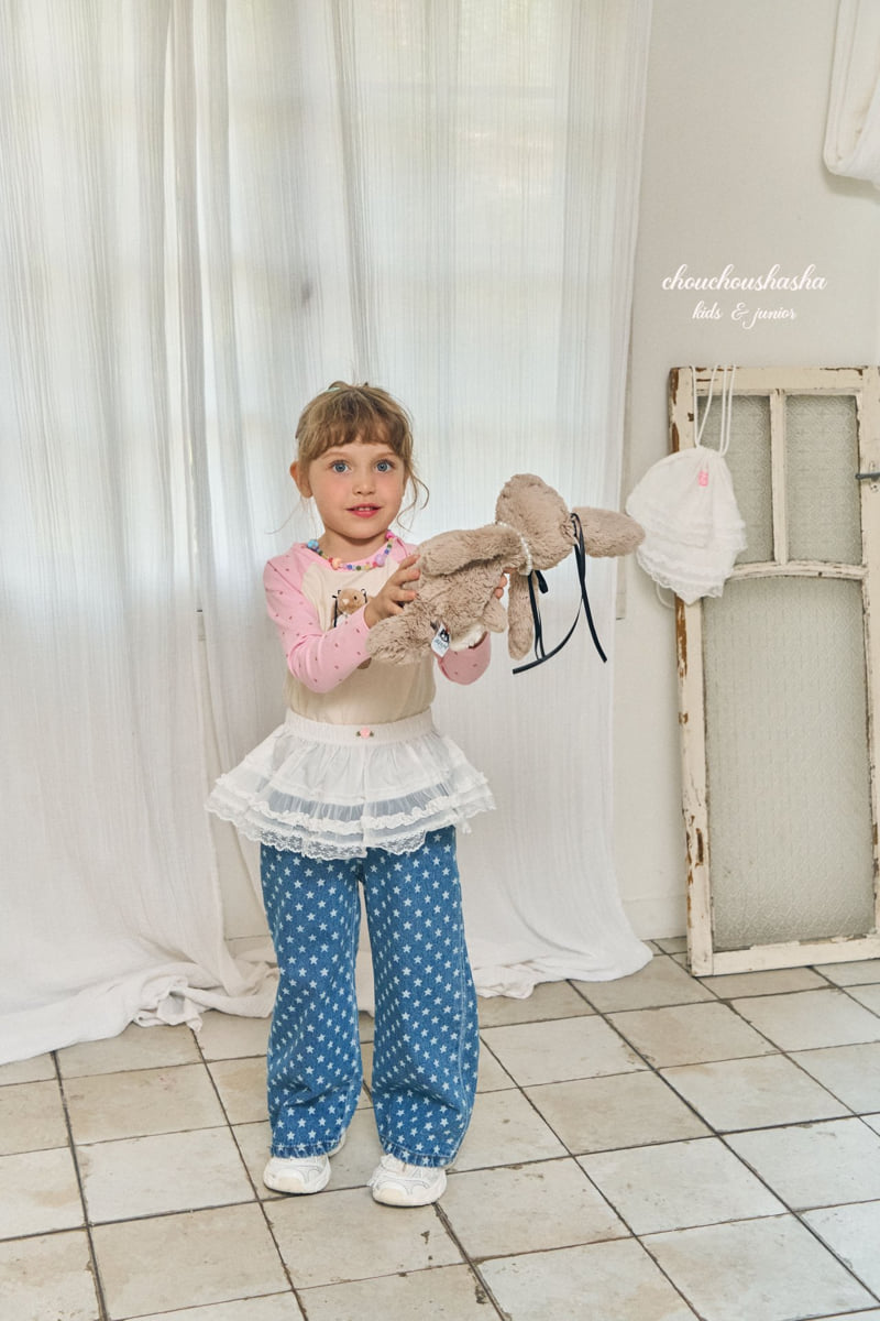 Chouchou Shasha - Korean Children Fashion - #designkidswear - Star Denim Pants - 8