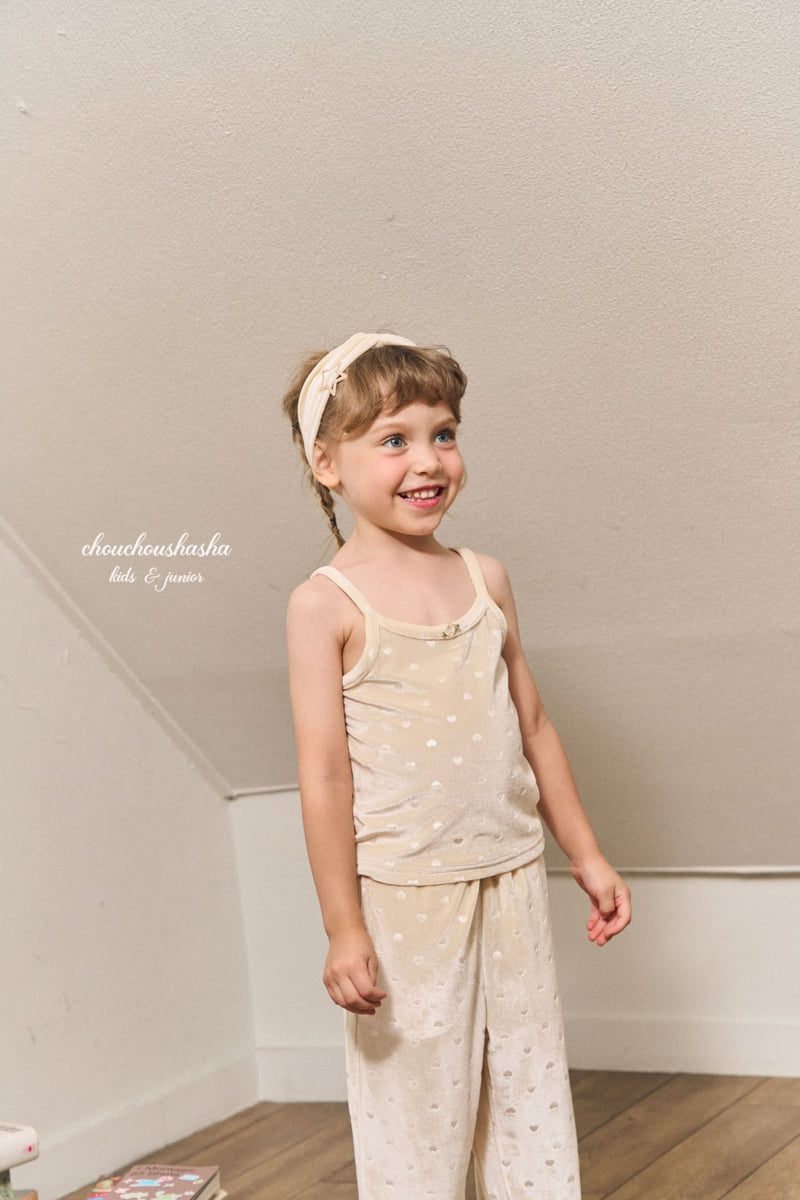 Chouchou Shasha - Korean Children Fashion - #designkidswear - Heart Velvet Set (set of 3) - 9