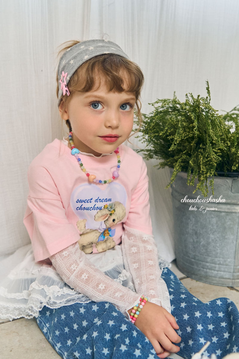 Chouchou Shasha - Korean Children Fashion - #discoveringself - Sheep Love Short Sleeve Tee