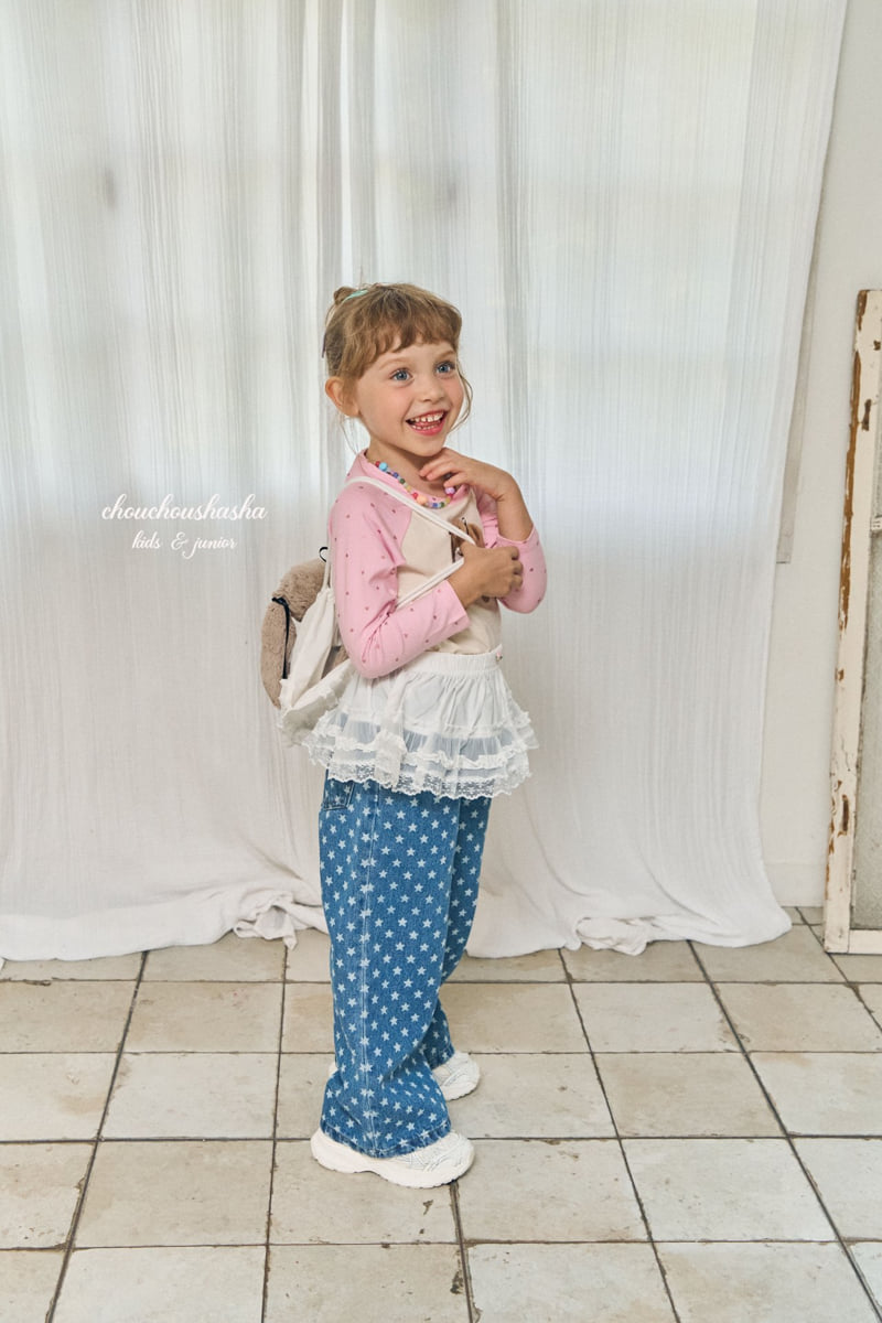 Chouchou Shasha - Korean Children Fashion - #discoveringself - Star Denim Pants - 9