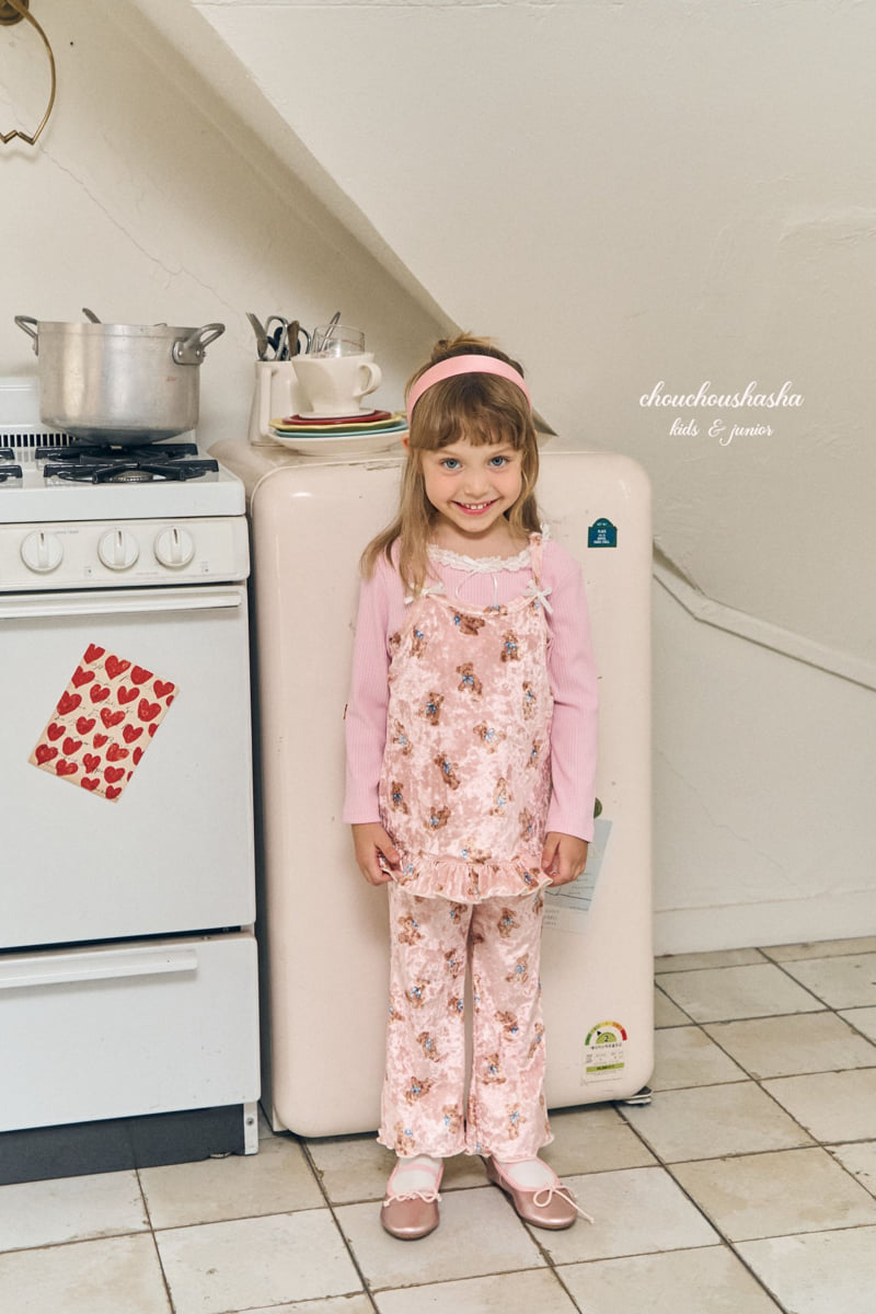 Chouchou Shasha - Korean Children Fashion - #discoveringself - Bear Velvet Set - 3