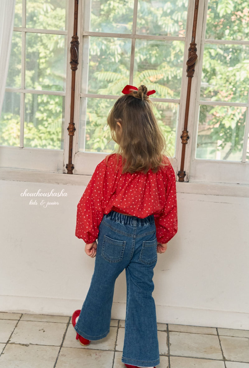 Chouchou Shasha - Korean Children Fashion - #fashionkids - Heart Bootcut Pants - 3
