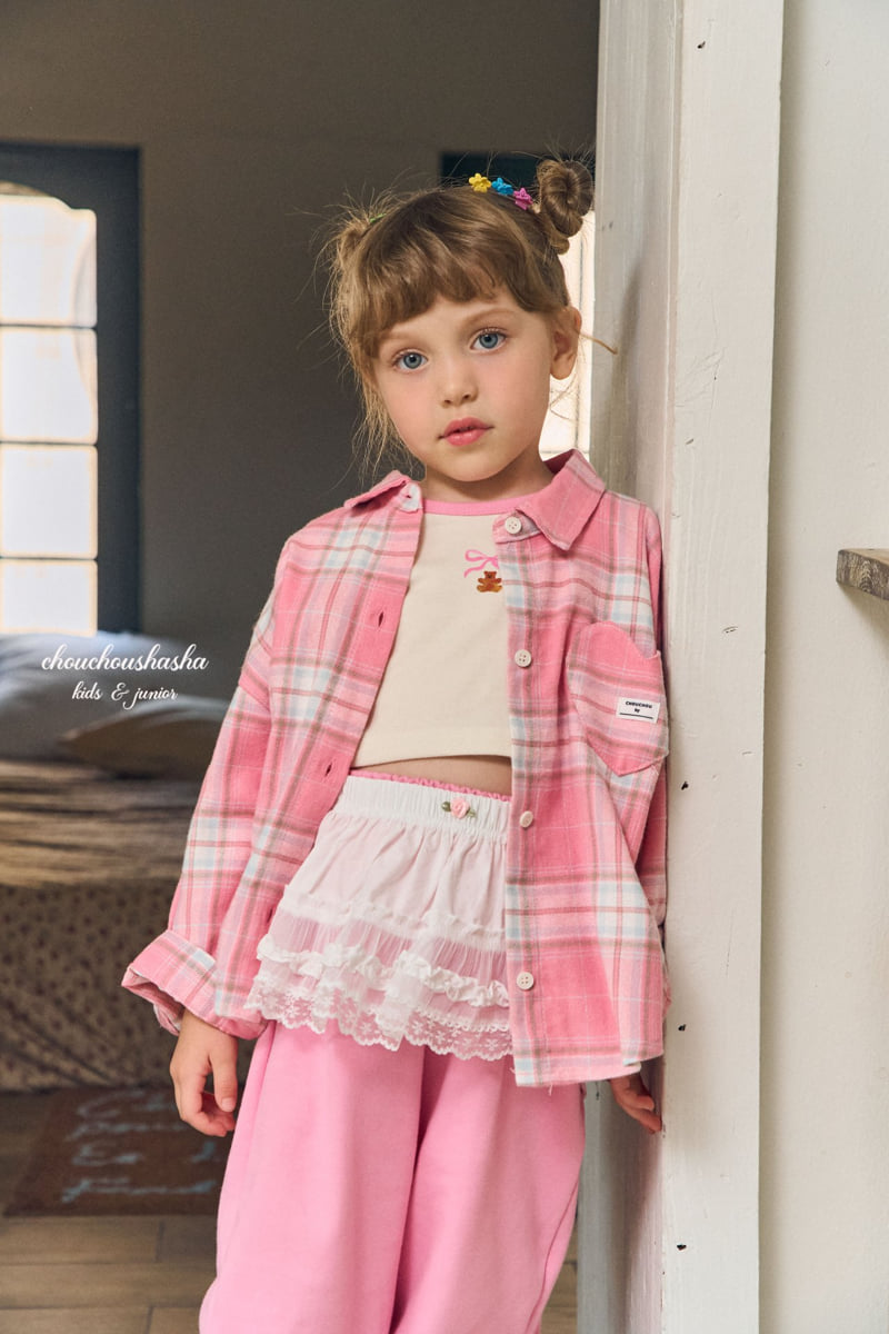 Chouchou Shasha - Korean Children Fashion - #fashionkids - Heart Check Shirt - 9