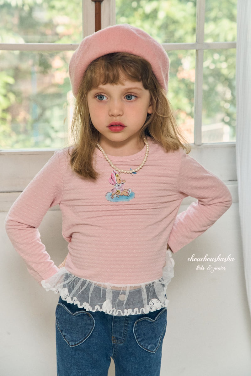 Chouchou Shasha - Korean Children Fashion - #fashionkids - Angel Lace Tee