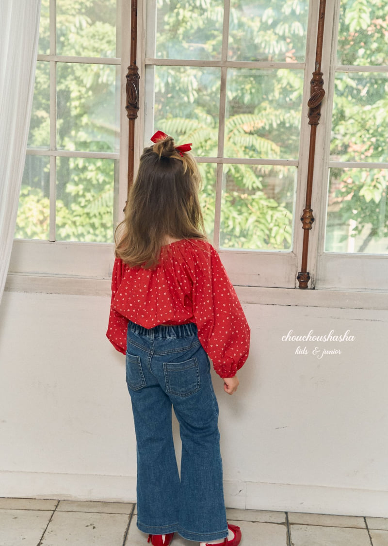 Chouchou Shasha - Korean Children Fashion - #fashionkids - Heart Bootcut Pants - 4