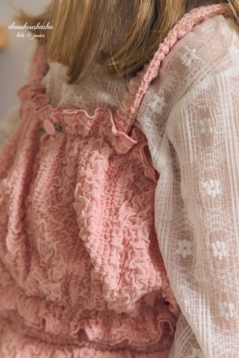 Chouchou Shasha - Korean Children Fashion - #kidsshorts - Flower Lace Tee - 8