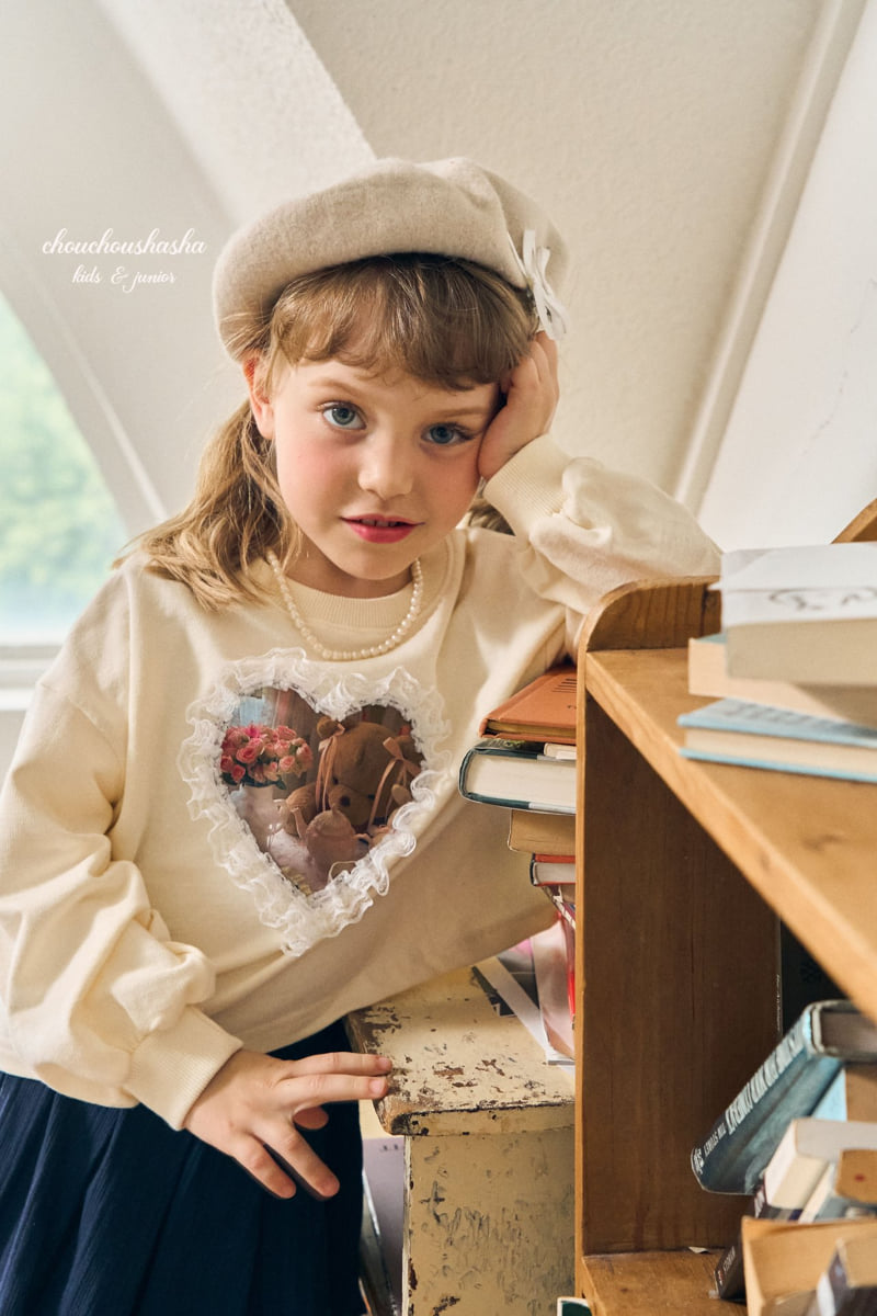 Chouchou Shasha - Korean Children Fashion - #kidsshorts - Peach Sweatshirt