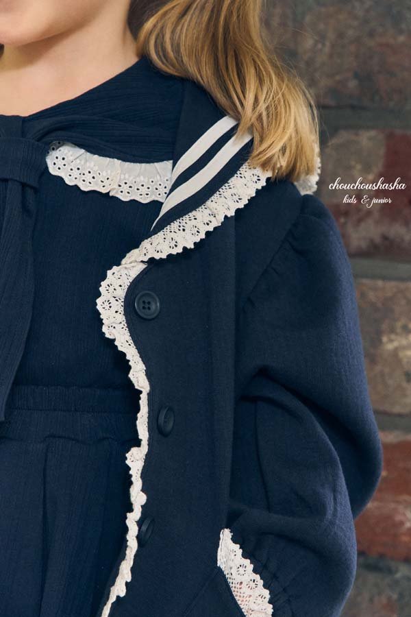 Chouchou Shasha - Korean Children Fashion - #kidsshorts - Urban Lace Jacket - 11