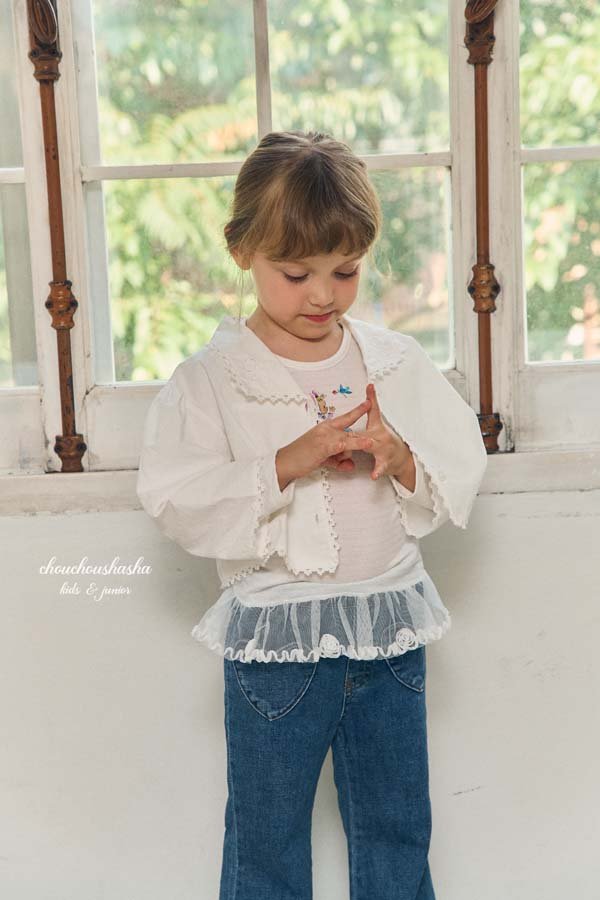 Chouchou Shasha - Korean Children Fashion - #kidsshorts - CL Embroidered Jacket - 5