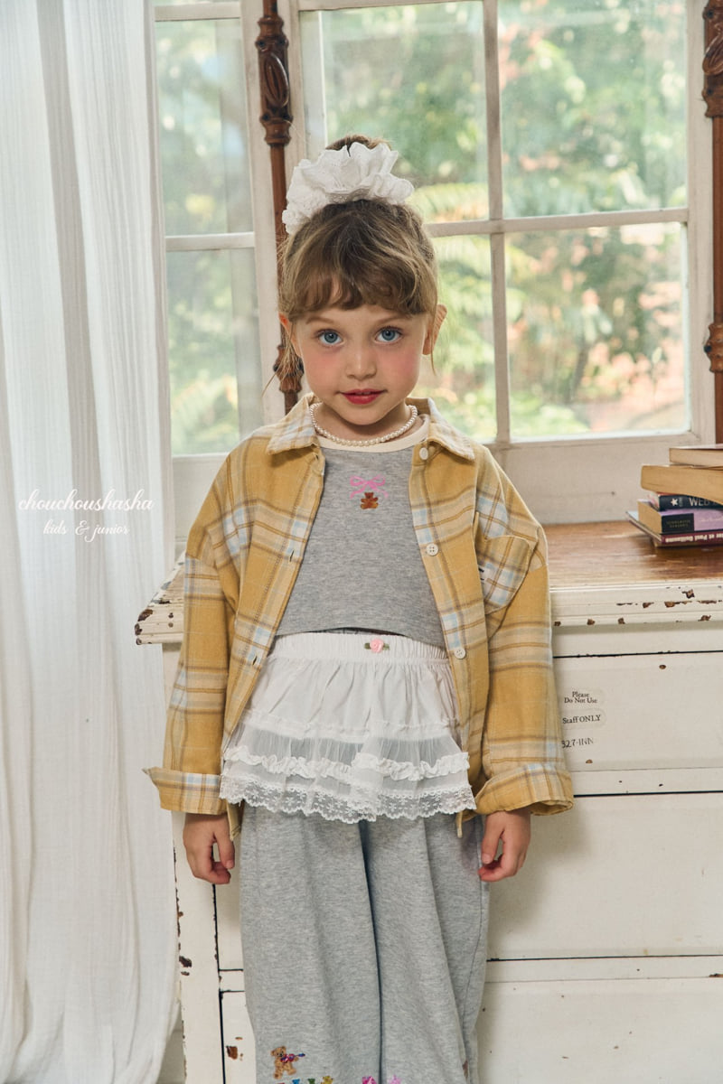 Chouchou Shasha - Korean Children Fashion - #kidsstore - Heart Check Shirt - 11